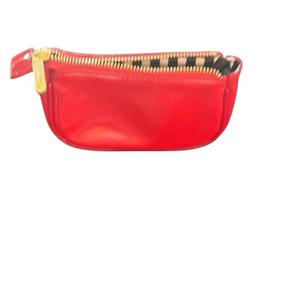 BareMinerals red vinyl cosmetic bag. Markings on inside but outside in great sha